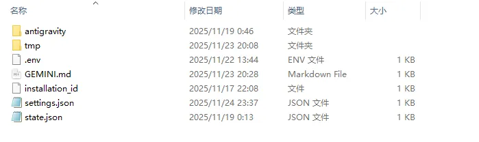 .gemini 目录中的 .env 文件说明